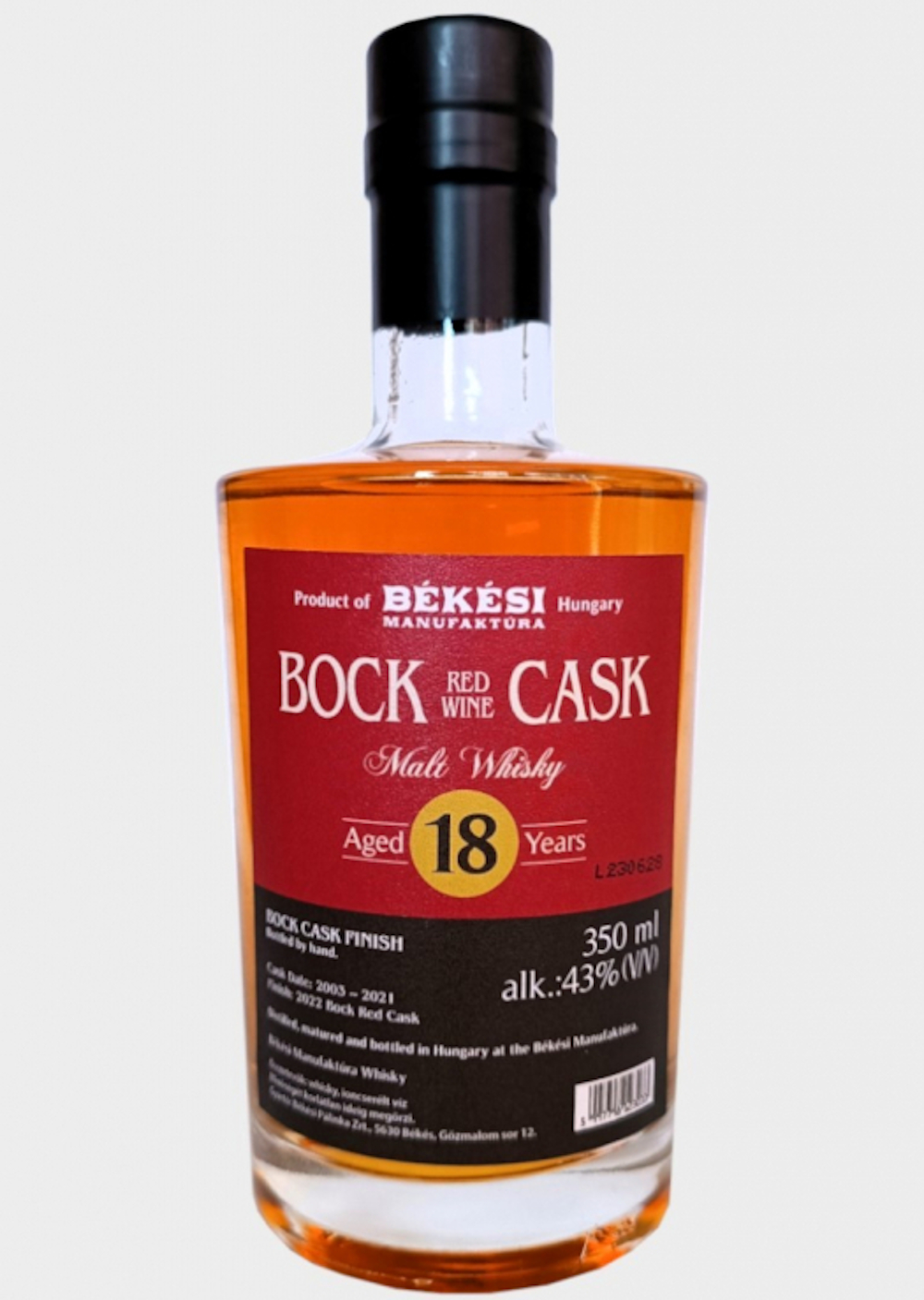Békési Bock Red Wine Cask Malt whisky DRS (0,7L / 43%)