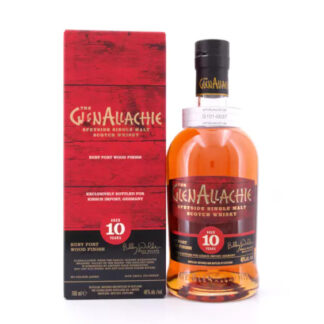GlenAllachie 10 éves Ruby Port Cask Finish whisky DRS (0,7L / 48%)